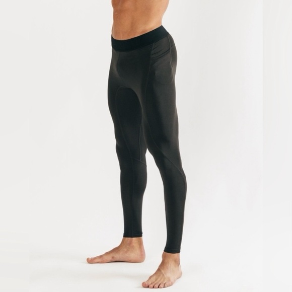 Alphalete black Collective Training Tights Leggings men's size small EUC - Picture 3 of 9